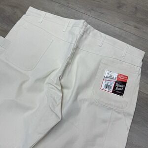 NWI Pointer Brand LC King Light Beige Carpenter Canvas Work pants Men's Sz 48x32